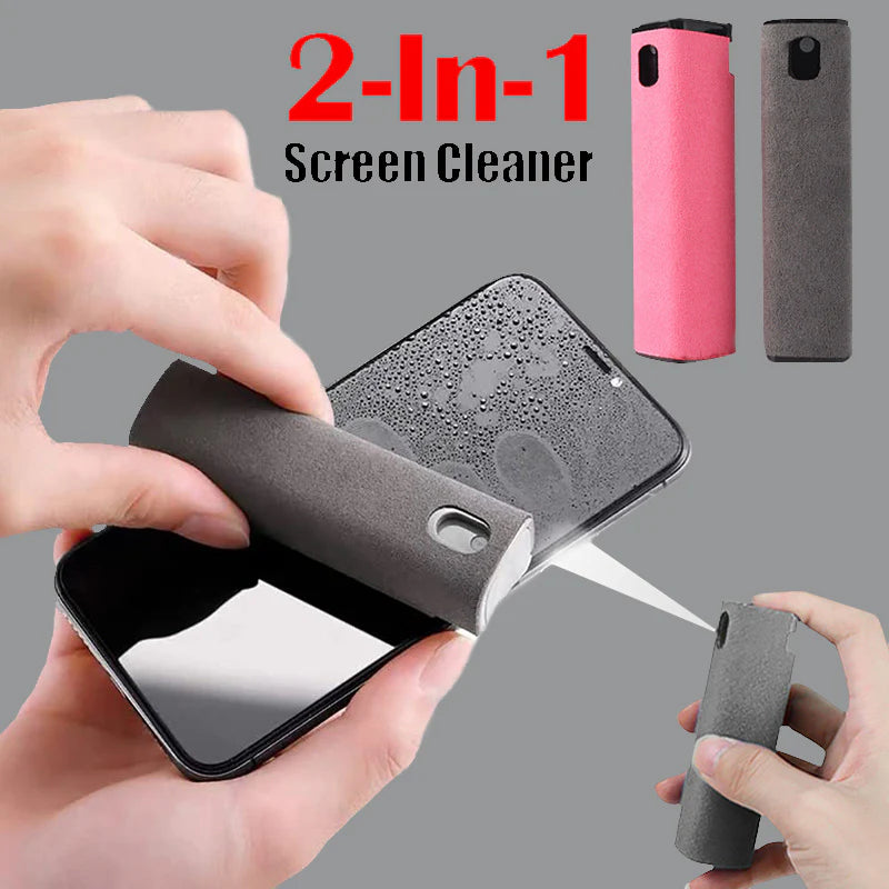 2-in-1 Portable Screen Cleaner Kit — For Phones, Laptops & Tablets