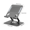 Tablet Stand for Desk,  Adjustable & Foldable Phone Stand for Desk, Compatible with Tablet/Pad/Phone and More, Black
