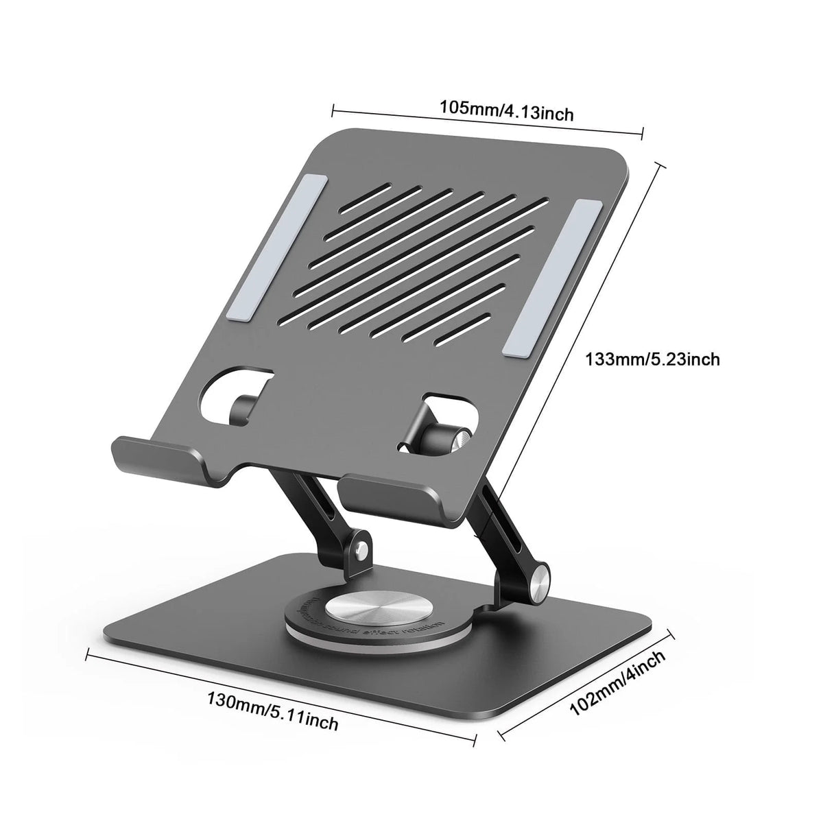 Tablet Stand for Desk,  Adjustable & Foldable Phone Stand for Desk, Compatible with Tablet/Pad/Phone and More, Black