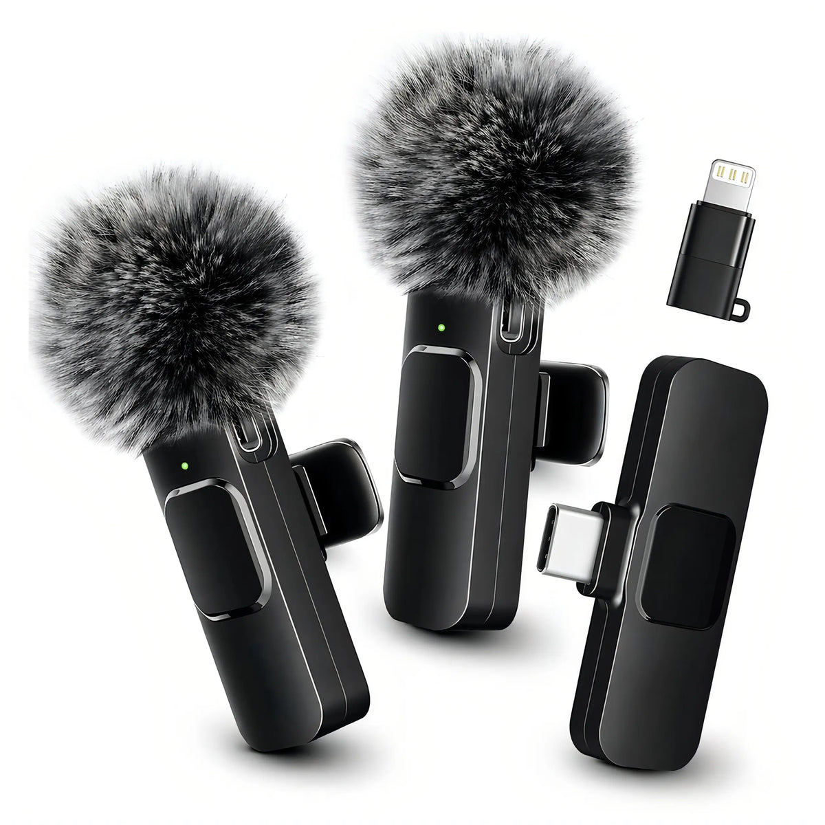 HITOZON Wireless Lavalier Microphone with Noise Reduction - Plug-And-Play Portable USB-C Lapel Mic for Iphone 15/16/17, Ipad, Android Smartphones, Camera Audio Recording - Mini Wireless Microphone Phone Accessories for Vlog, Youtube Clip-On Microphone