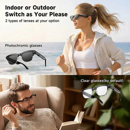 AI Smart Glasses | 8MP HD Camera, Real-Time Translation, Open-Ear Audio & AI Voice Assistant